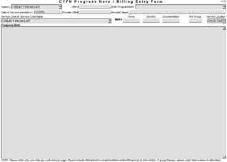 Thumbnail of Progress Notes data input form—Click this image to open and fill-out a Progress Note. For the use of our Children, Youth & Family Network providers.