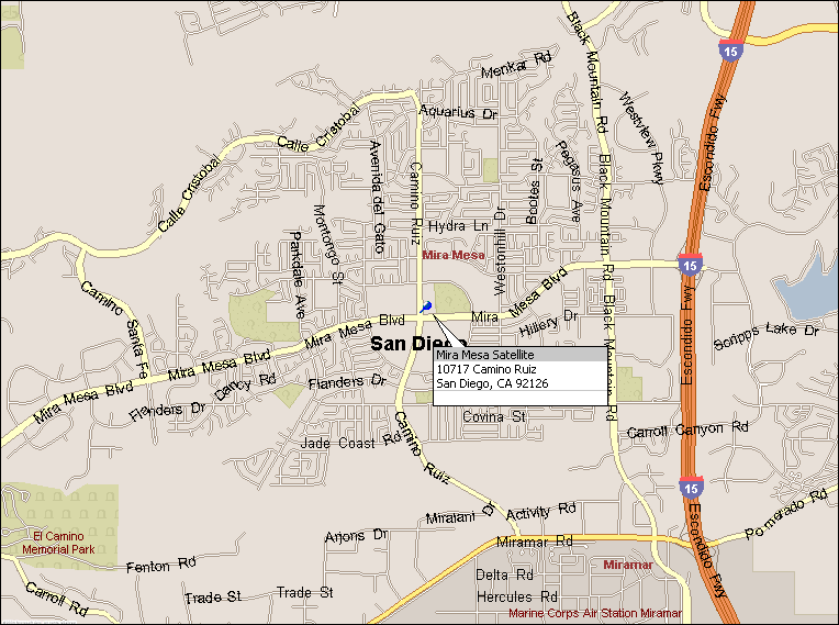 Mira Mesa Satellite map